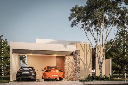 Casa en venta en Merida Conkal Onix de una planta y 3 recamaras